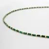 Choker Women Green Malachite Beads Chain Stone Necklace