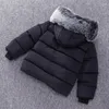 Down Coat Baby Girls Coats Jacket Winter Kids Parkas Warm Outwear For Children Faux Fur Hooded Girl Boy Cotton Tops