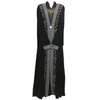 Etniska kläder Dubai Arab Islam Abaya Women Muslim Long Dress Beading Kaftan Robes Elegant Splice Maxi Islamic Clothings Caftan