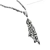 Colliers pendants bijoux tendance arabe creux en acier inoxydable Palestine Israël Carte pour hommes Chaîne Collier ELLE229491562