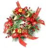 Couronne de fleurs décoratives, Mini anneaux de noël, ornement de maison en plastique, fête pour piliers