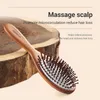 Haarbürsten MRGREEN Bürste Natur Holz Antistatische Entwirrung Kopfhaut Massage Kamm Luftkissen Styling Werkzeuge für Frauen Männer 230828