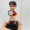 Dolls Bobblehead Polymer Clay Made Cartoon Tennis Doll 10cm Height Federer Figures Funny Puppets Red Kit Limited Edition Collections 230829