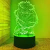 Luzes noturnas anime x killua 3d lâmpada led para decoração de quarto luz noturna presente de aniversário luz acrílica hxh godspeed