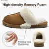 Slippers Comwarm Nieuw Furry For Women Winter Fashion Warm Short Plus Platform Home Katoenschoenen Suede Ladies Bur Boots T2 0F0D