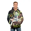 Herr hoodies ceres fauna hoodie tröja vtuber 3d streetwear kvinnor män vinter 2023 tröjor