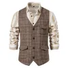 Mäns vintage kostym Vest British Style Plus Size Top Suit HKD230828