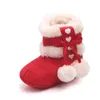 Babyschoenen Winter Sneeuw Babyslofjes Warm Baby Katoen Zachte Rubberen Zool Geboren Peuter Prinses Wieg Schoenen Meisjes 0-12M