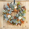Dekorativa blommor konstgjorda julkrans utredning frostblad pumpa girlands unika hösten lönn kransningar shopwindow layout rekvisita