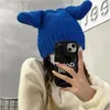 Berets de pelúcia orelha gorro chapéus para mulheres inverno quente crochê proteção crânios chapéu unisex outono malha beanies bonés bonnet