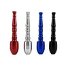 Heady Colorful Aluminium Alloy Smoking Mini Pipes Portable Pocket Dry Herb Tobacco Filter Spoon Bowl Innovative Non-slip Handle Handpipes Cigarette Holder