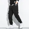 Mannen Broek Cargo Broek Man Soild Mode Lange Elastische Taille Casual Met Zakken Outdoor Werk Gestapelde Broek Mannelijke 2023