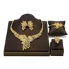 Halskette Ohrringe Set marokkanische arabische Hochzeit Brautschmuck Frau Qualität Dubai 18K vergoldet kundenspezifische Schmuckaccessoires