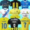 Maglie da calcio Al Nassr FC Third 3rd 23/24 Kit per bambini 2023 2024 Maglie da calcio Al-Hilal SFC Saudite Set Home Away Al Ittihad Club Cristiano RONALDO NEYMAR JR BENZEMA MANE CR7