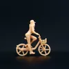 Blind box 1 64 1/43 Boys and girls ride bicycles models Miniature Handicraft Figure White Model Need To Be Colored By Yourself 230828