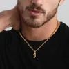 LUXEJEW Gouden Cubaanse ketting Initial Kettingen voor Mannen Brief Hanger Initial Ketting voor Mannen Jongens Vrouwen Dikke Initial Kettingen voor Heren Sieraden Heren Geschenken