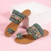 Tofflor roem lägenheter skor kvinnor 2023 sommar sandaler designer slingbacks flip flops mogna sexiga klänningar glider mujer zapatillas