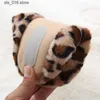 Slippers COOTELILI Women Home Slippers With Faux Fur Flats Heel Winter Shoes Keep Warm Shoes For Woman Leopard Print Basic 36-45 T230828