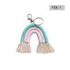 Keychains Lanyards Weaving Rainbow For Women Tassel Rame Keyrings Key Holder Jewelry Drop Delivery Fashion Accessories Dhmmc
