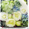 Dekorativa blommor 50st 20 cm stort konstgjorda siden Hydrangea Blommahuvud för DIY Bröllopsväggbåge Fake Arrangement Flores