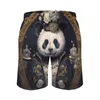 Herr shorts panda gym multi stil dapper kläder roliga strand män anpassade körning snabb torr badstammar presentidé