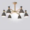 Lustres Macaron Style éclairage lustre plafond moderne chambre salon lampe simple rotatif rond luminaires E27
