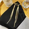 Dangle Earrings Bar Long Thread Tassel Drop For Women Glossy Arc Geometric Earring Korean Fashion Jewelry Hanging Pendientes Gifts