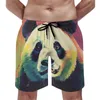 Herr shorts panda gym multi stil dapper kläder roliga strand män anpassade körning snabb torr badstammar presentidé