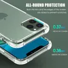 Transparent Shockproof Case for iPhone 15 14 13 12 11Pro Max XS XR 7 8 Plus SE2020 Clear Anti-knock Phone Shell Soft TPU Back Cover