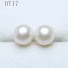 Pierres précieuses en vrac, perles naturelles d'eau douce, perles rondes, couleur blanche vive, pour bricolage, boucles d'oreilles, bijoux, 6-7mm, Super BYI