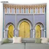 Tapestries Moroccan Tapestry Typical Moroccan Tiled Fountain in The City of Rabat Near Hassan Tower Wall Hanging Bedspread Bed Cover Decor 230828