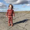 Trui kinder gebreide broek huiskleding set jongens en meisjes gestreepte trui met lange mouwen baby mabli 230828