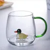 Wine Glasses Creative Glass Cups Animal Fun Coffee Mugs Milk Juice Cup Water Drinking Breakfast Honey