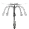 Robinets de cuisine Robinet en nickel brossé Flexible retirer la buse évier mélangeur robinet jet pulvérisateur tête pont noir robinets d'eau froide 230829