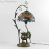 WPD Tiffany Glass Table Lamp LED Modern Creative Design Novelty Desk Light for Decor Home Living Room Hotel Bedside HKD230829