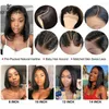 13x4 Short Bob Wig Straight Transparent Lace Front Human Hair WIgs For Black Women 4x4 Brazilian 13x1 T Part 180%