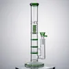 Birdcage perc Hookahs Triple Beecomb Straight Tube Bongs 5mm Thickness Glass Water Pipes Oil Dab Rigs 12 Inch 18mm Female Joint Bong With Bowl Hookah