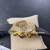 JH 116588 TBR BASEL "TIGER FACE" Роскошные мужские часы 4130 МЕХАНИЧЕСКИЕ Движение 40 мм все золото, материал из белого золота