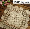 Table Runner Hand Corcheted Lace Placemat Mat Cover Size:50/60/70/80/90cm Square