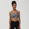 Yoga Kıyafet Kadın Fitness Sport Sütyen Baskı Mahsul Top Yüksek Etkili Yelek Kapsamlı Eğitim Olmadan Geri Çapraz Göğüs Pedi ile Jogging