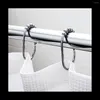 Bath Accessory Set 24Pcs Chrome-Plated Shower Curtain Hook Ring Suitable For Of Bar In Bathroom