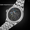 Armbandsur Aesop Real Tourbillon Mekaniska klockor för män Manliga klockor Skeleton Sapphire Watertproof stockproof Business Watch