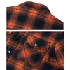 Herrjackor Magcomsen Men's Fleece Plaid flanellskjorta jacka upp casual bomullsjacka förtjockas varm vårarbete kappa sherpa ytterkläder 230829