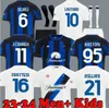 Jersey de football 23 24 BARELLA LAUTARO INTERS ALEXIS DZEKO CORREA AWAY TROISIÈME MILANS Uniformes Chemise de football 2023 2024 Hommes Kit Enfants