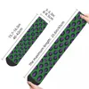 Calzini da uomo Verde Viola Modello astratto Harajuku Calze super morbide per tutte le stagioni Accessori lunghi per regali unisex