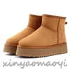 Botas de diseñador para mujer Botas de nieve de Australia Zapatillas Tasman para mujer Botines de plataforma ultra mini Zapatos de lana de gamuza de invierno Botines de piel cálidos para mujer