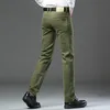 Męskie dżinsy Autumn Winter Style Business Smart Korean Stretch Fit Fit Comfort Dżinsowe spodnie mody mężczyźni swobodni 230828