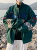 メンズジャケット刺繍ファッションストリートレーサージャケット男性女性Y2K HIPHOP MOOTOLCYCLE PLAID VINTAGE BOMBER HARAJUKU autumn Jackets Coat 230828