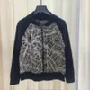 2023 Black/Blue Letter Print Women's Cardigan Brand Same Style Women's Sweaters DH0011