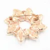 Brooches Stunning Clear Crystals Rhinestone And Opal Flower Brooch Fancy Gold Color Alloy Female Banquet Dress Jewelry Pins